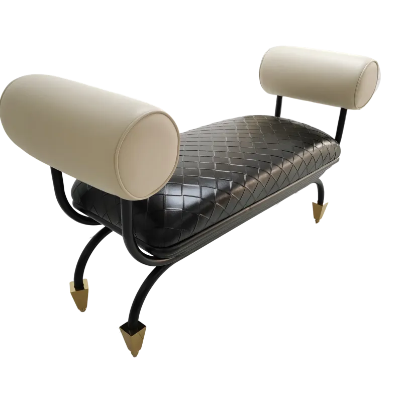 Cadre en bois rangement Design moderne divan rembourré cour chambre banc de lit Long