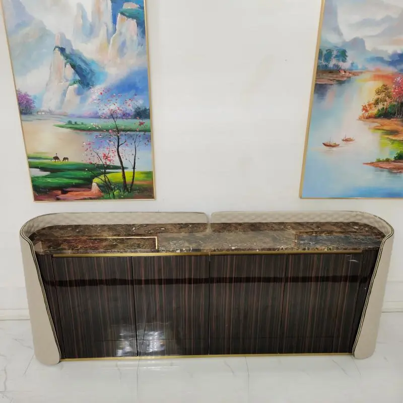 Dining Cabinet European-style Modern Luxury wooden metal Sideboard