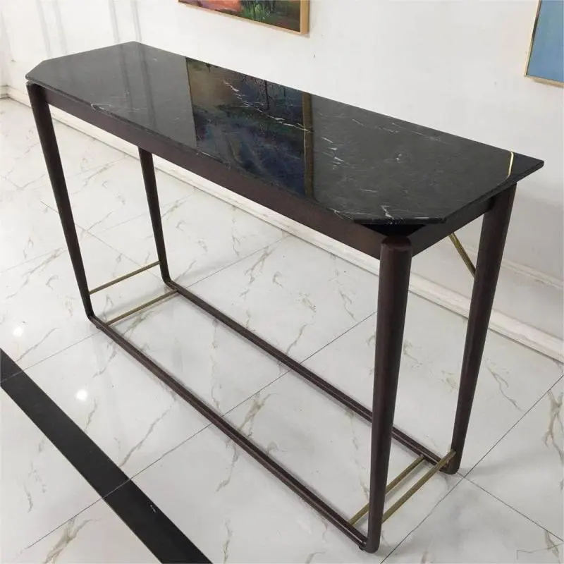 Aparador luxuoso de madeira com console de entrada Armário lateral retrô vintage