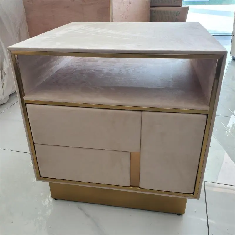 Mesita de noche moderna, mesa de noche de alta calidad de estilo europeo, dormitorio