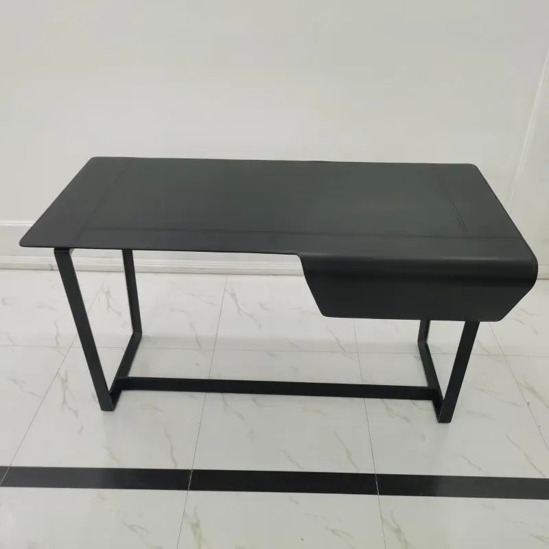 Stainless Steel Leather Modern Luxurious European-style Office Desk Study Desk
