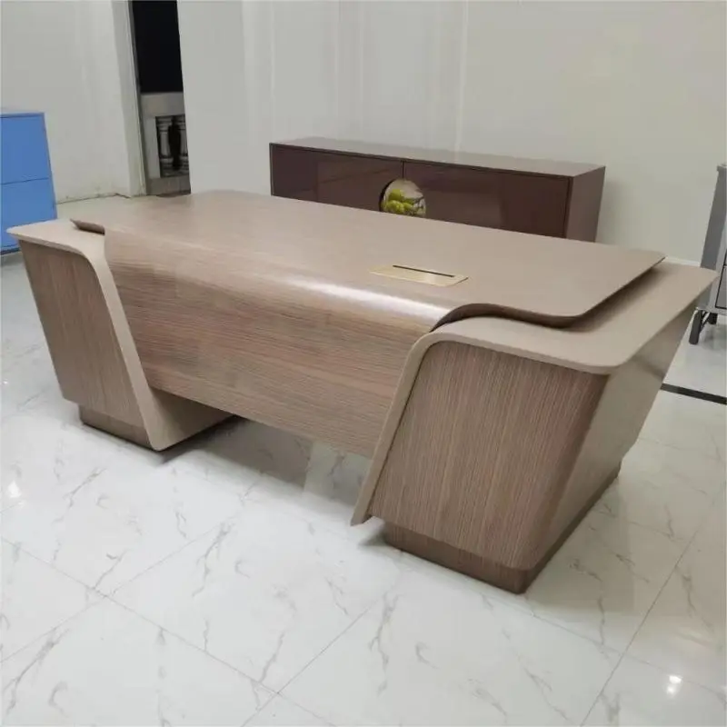 Wooden Huge Modern Desk Luxurious British-style Office Desk Study Desk