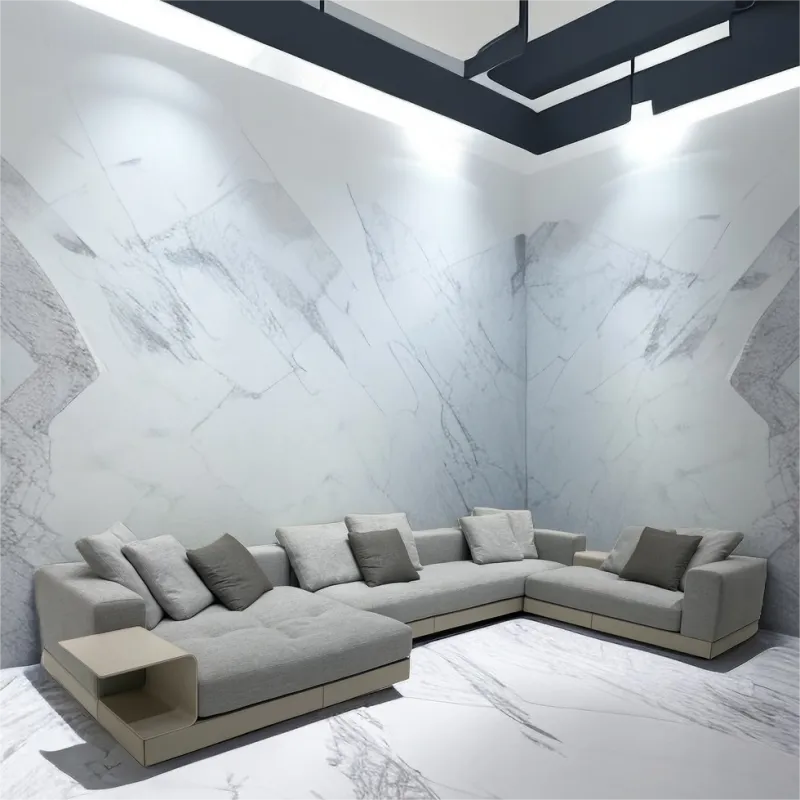 Maßgefertigtes italienisches High-End-Ledersofa mit modernem Design und L-Form für Villen
