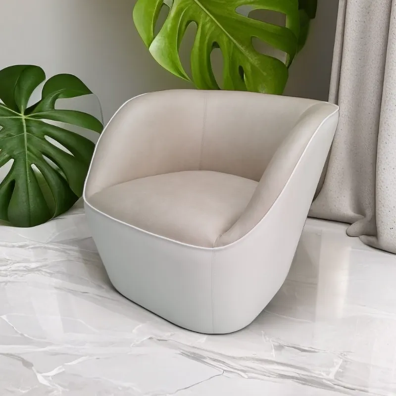 Sofá de sala de estar individual moderno e confortável com design suave
