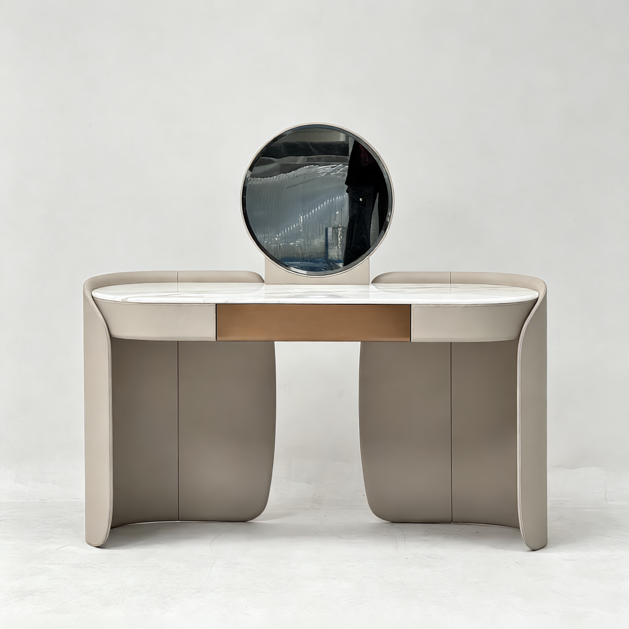 Arab residential leather upholstered marble dressing table