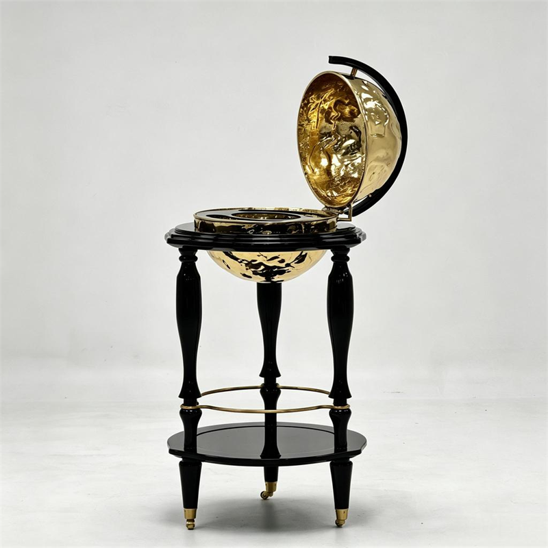 Middle East villa high gloss black wooden frame and gold lockers