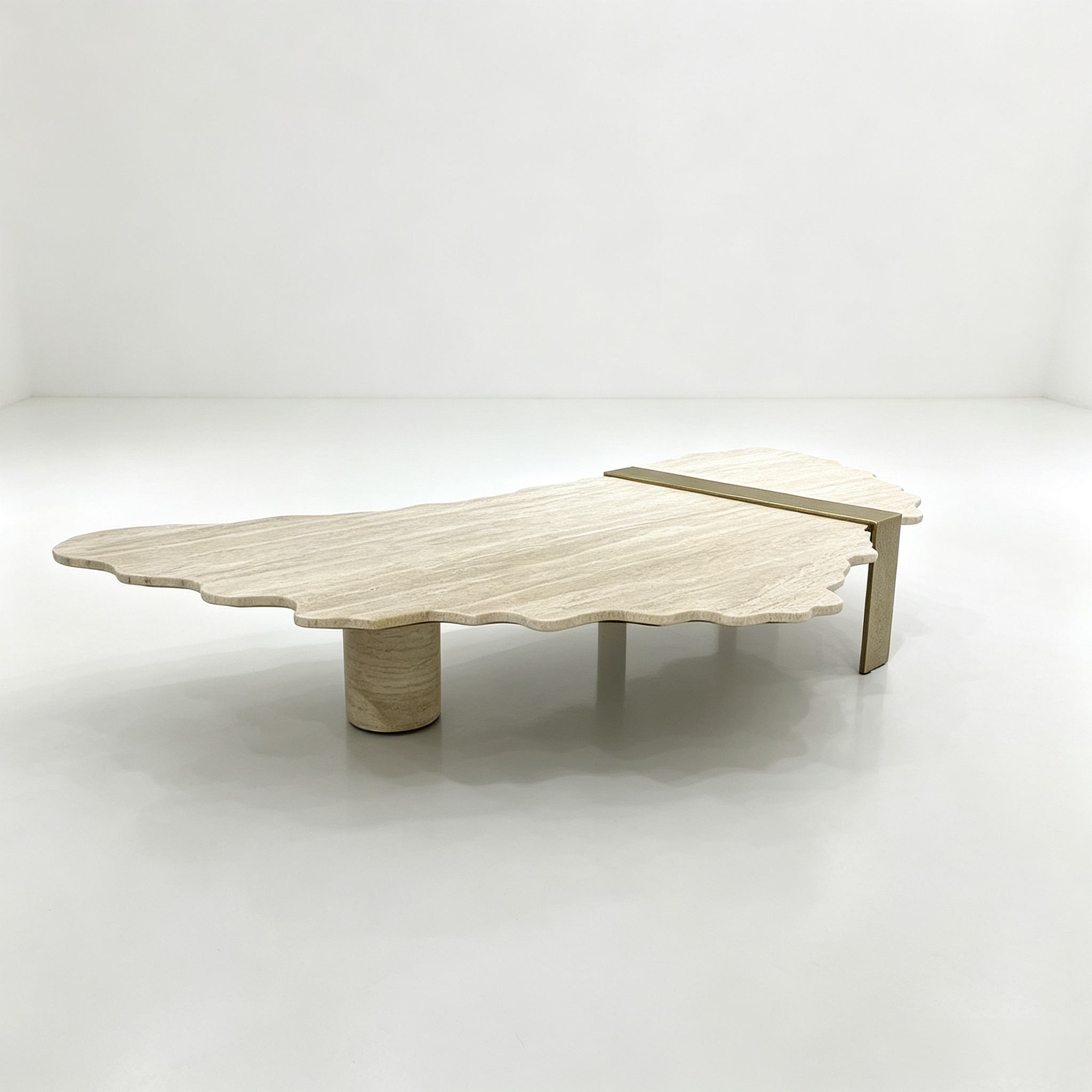 Unique irregular natural travertine coffee table of Middle Eastern villa - Image 4