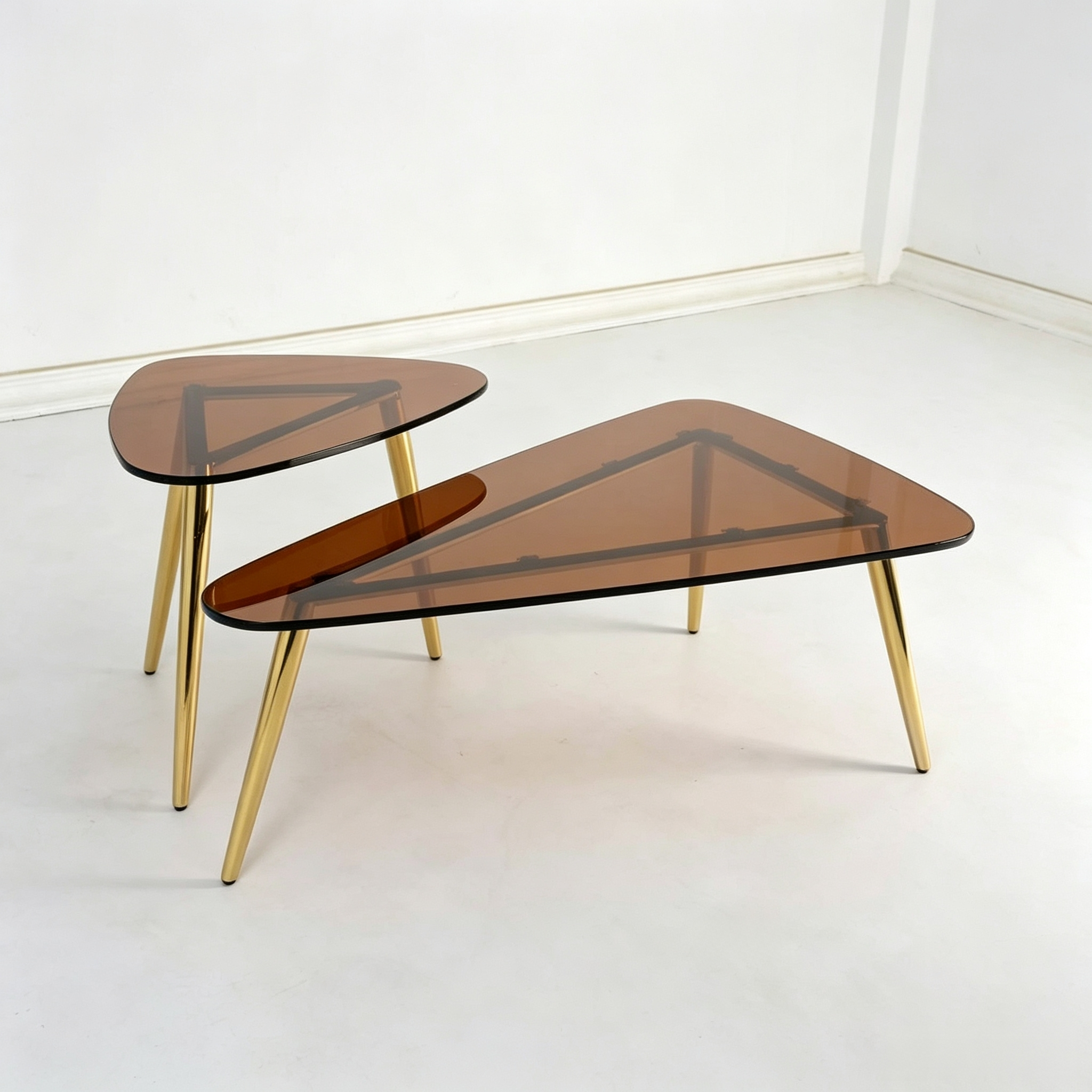 A modern minimalist coffee table converted to an Arab villa